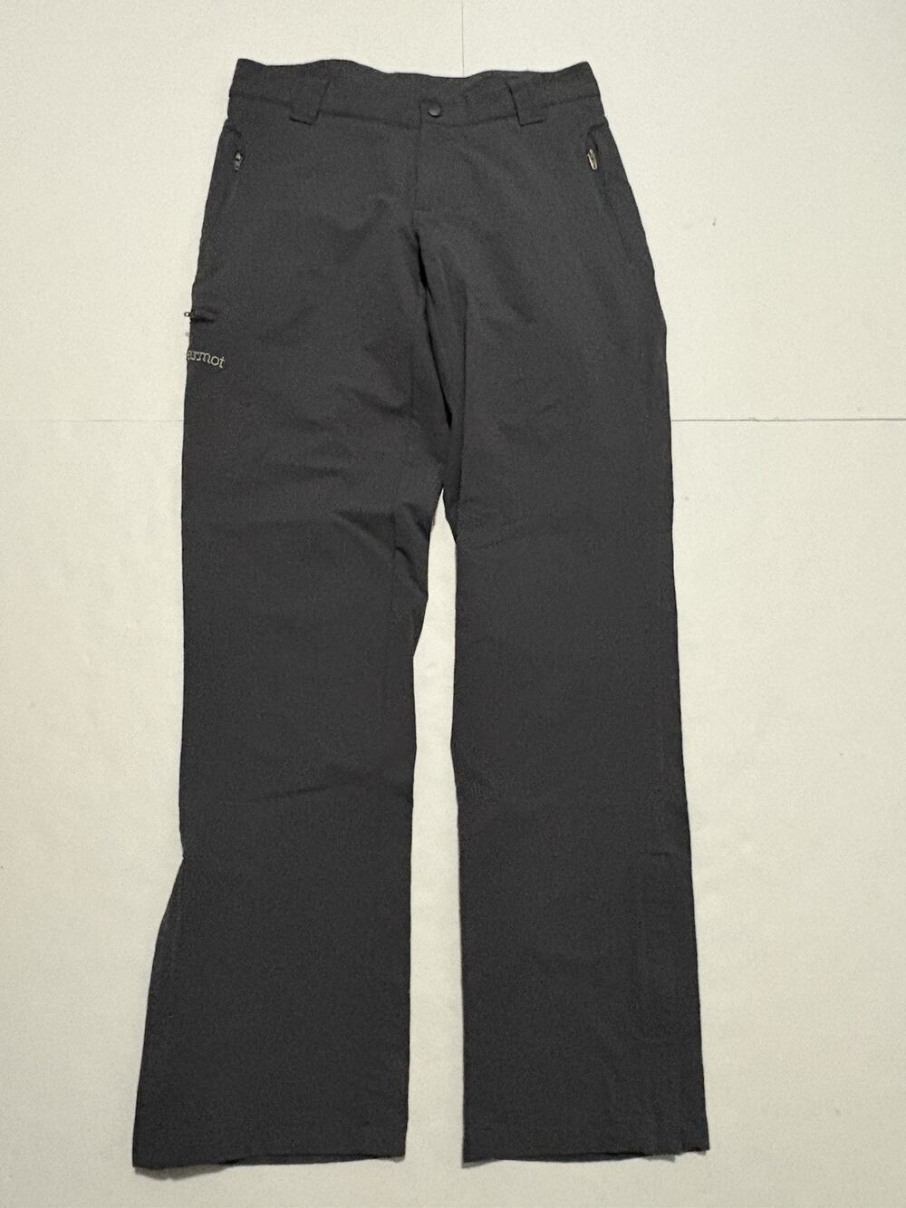 Marmot Scree Women’s Size 6 Softshell Hiking Pants Black Stretch Zip Ankle